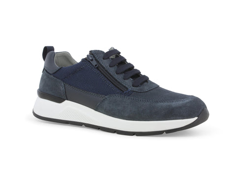 Melluso Man Flat Shoes with Laces and Zip Multi Upper